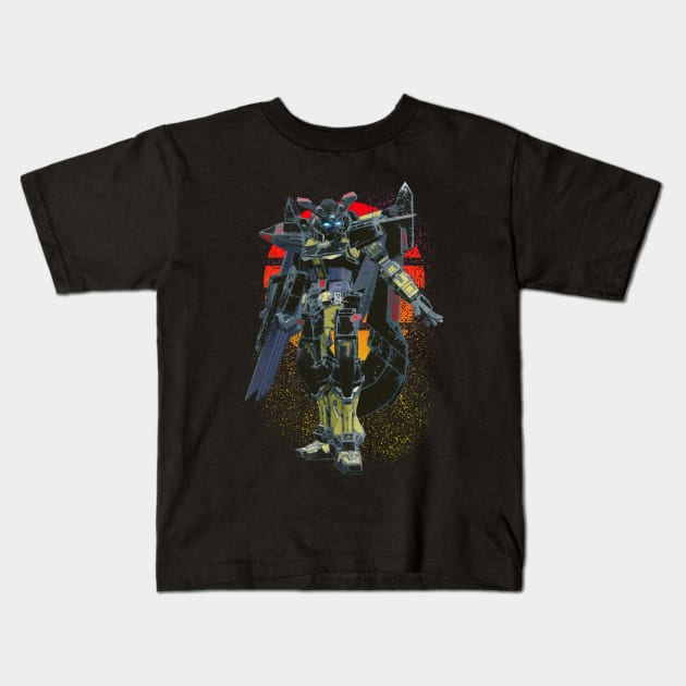 Gundam Astray Gold Frame Kids T-Shirt by gblackid